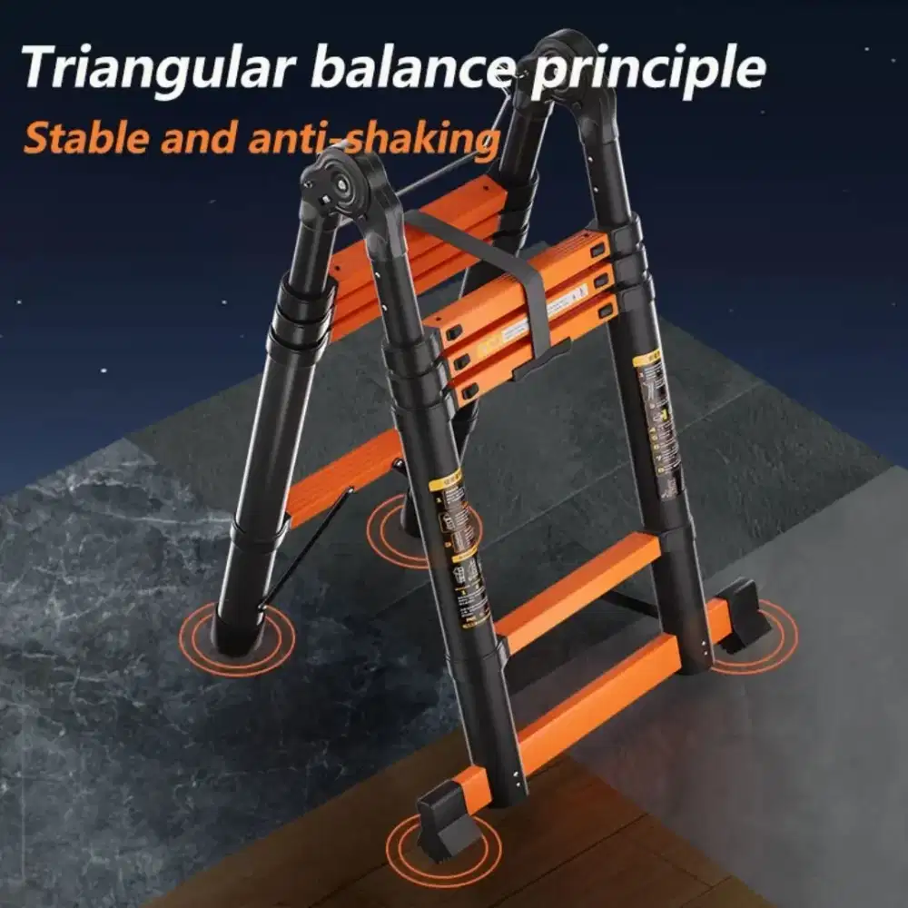 Tangga lipat teleskopik double 3,4 meter
