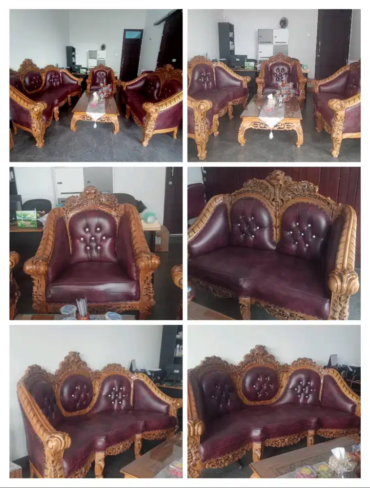 Sofa kursi kayu jati asli