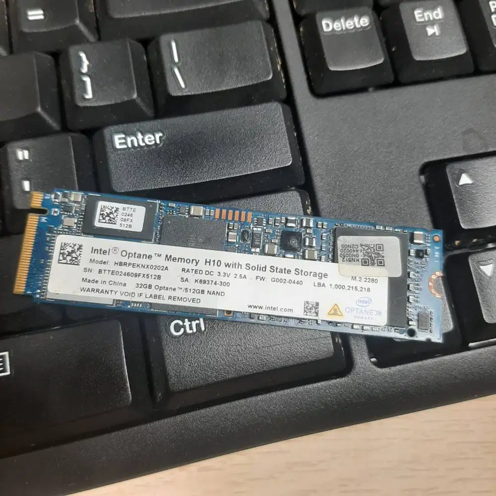 SSD NVME Intel Optane Memory H10 512GB + 32GB Optane