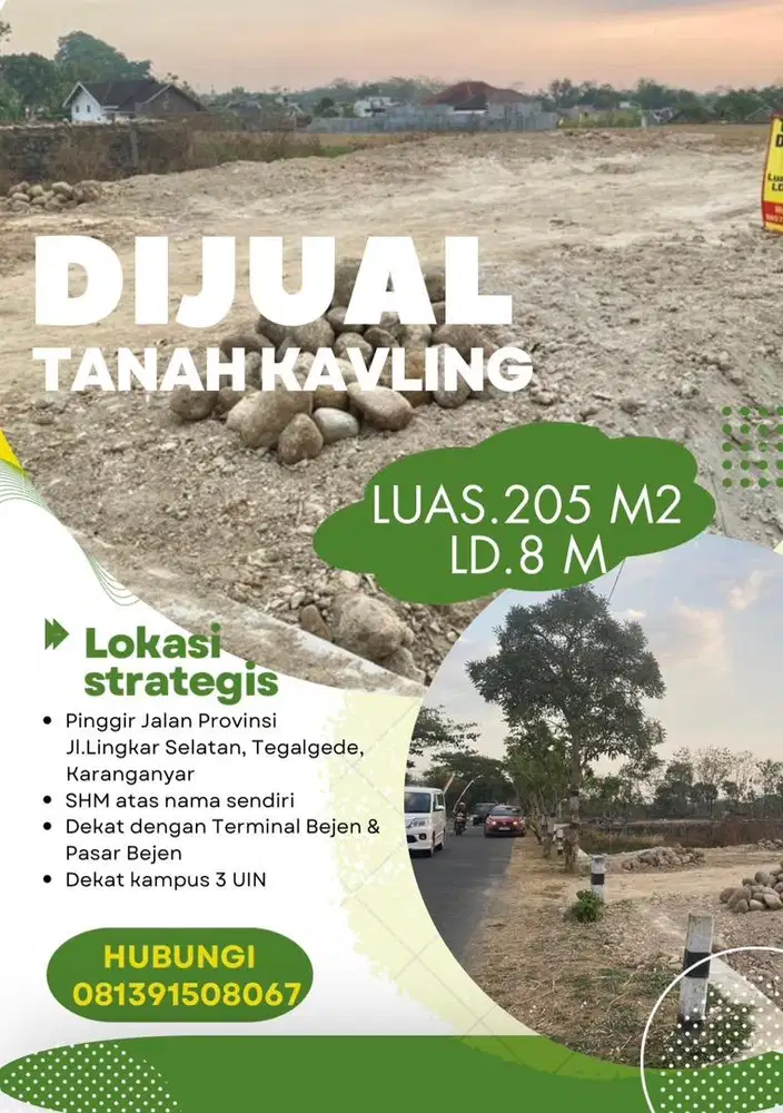 Dijual Tanah Jalan Provinsi
