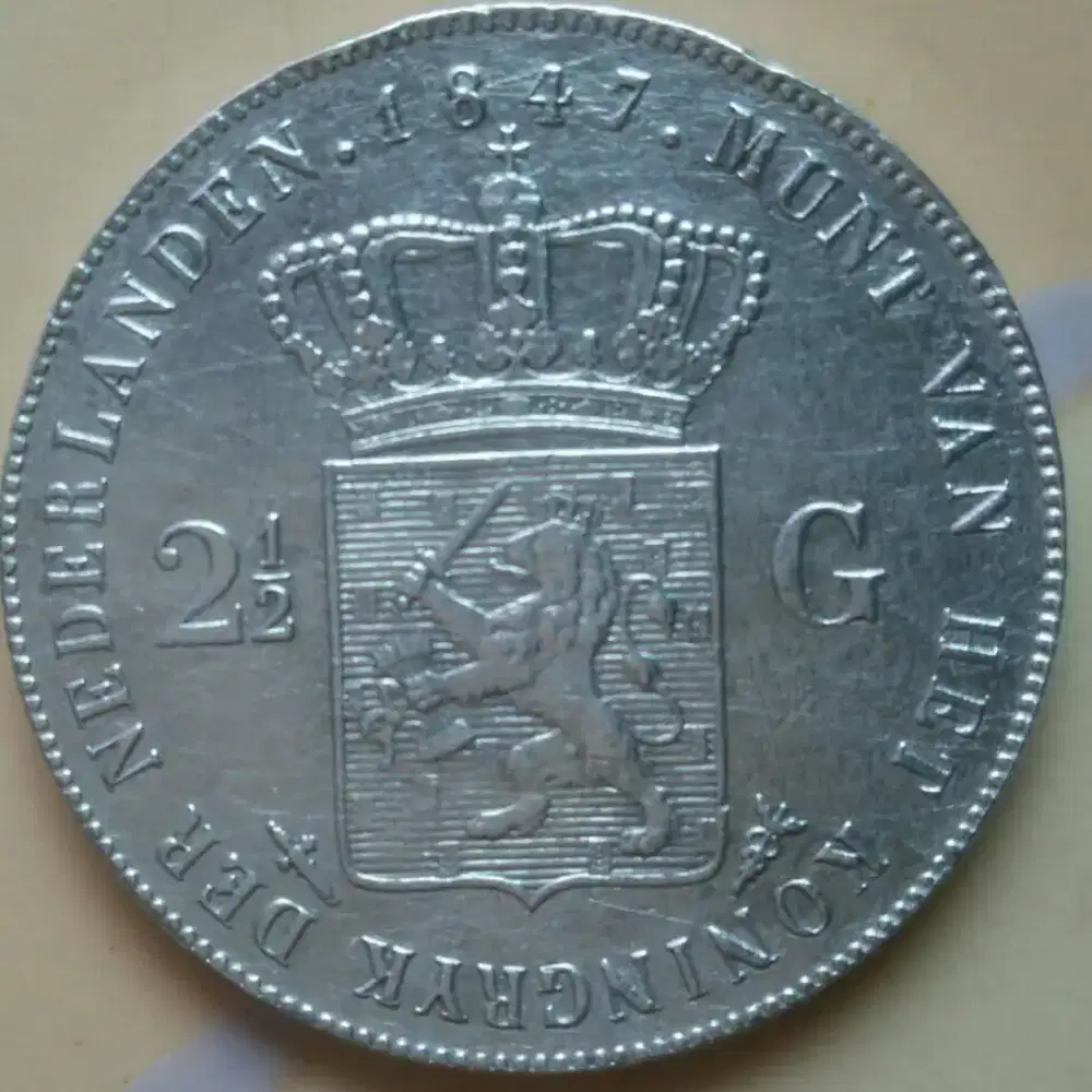 Uang koin kuno gulden 1847
