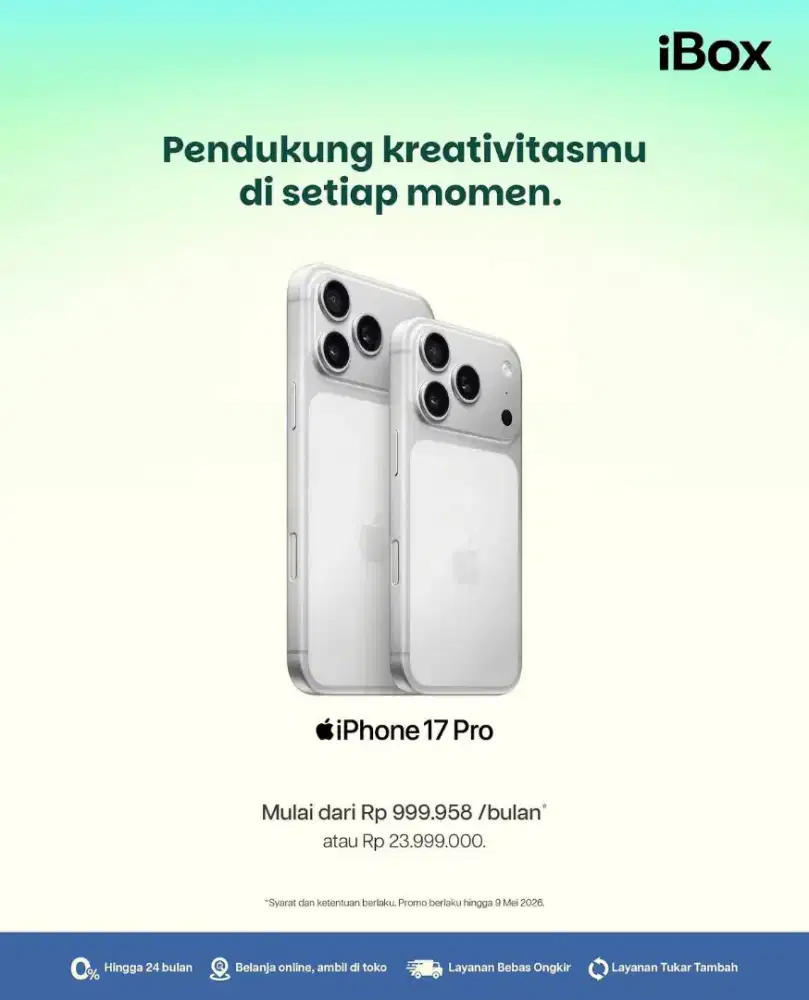 CICILAN BUNGA 0% HOME CREDIT IPHONE 17 SERIES DI IBOX BINTARO PLAZA