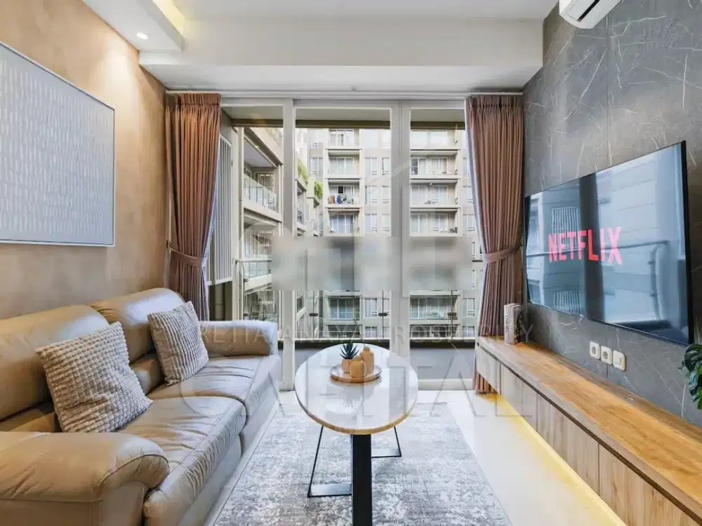 BEST PRICE UNIT 2BR FULYY FURNISHED TERCAKEP DI LANDMARK RESIDENCE TOWER B LANTAI 12 VIEW GARDEN