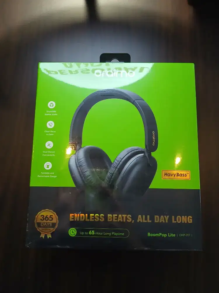 Oraimo Headphone Wireless Bluetooth BoomPop Lite Head Phone Lipat