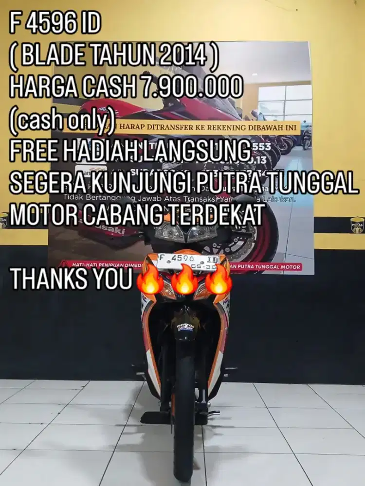 READY UNIT BLADE 125 TAHUN 2014