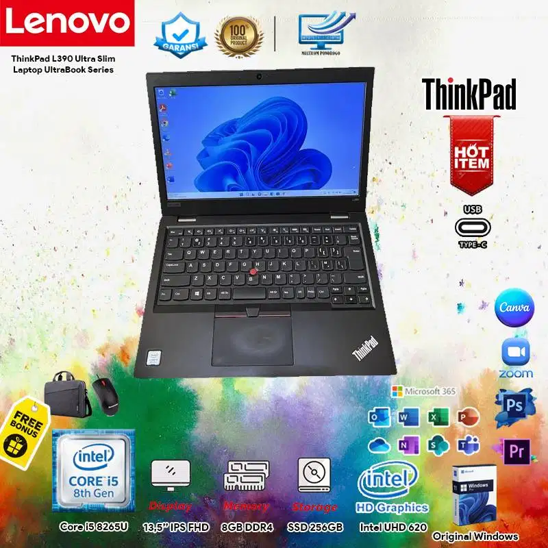 Laptop Core i5 Gen 8 Murah ThinkPad L390