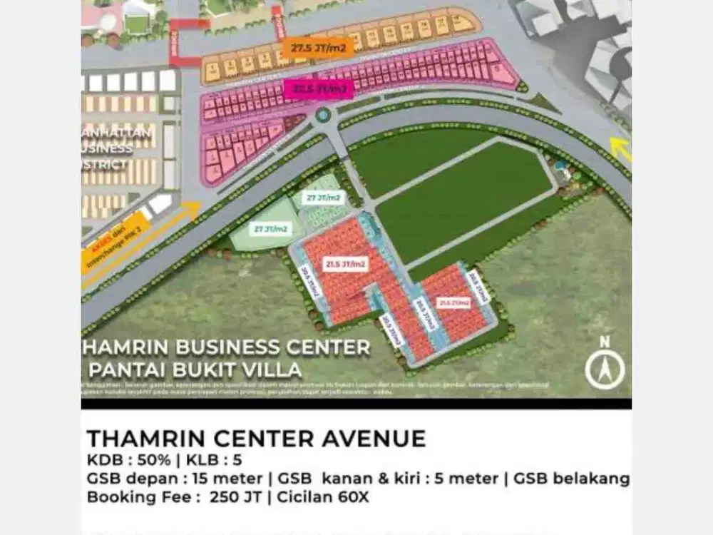 Disewakan Kavling Thamrin Center PIK2