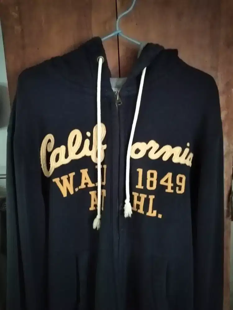 Hoodie California Bordir Vintage Size L Navy 9/10
