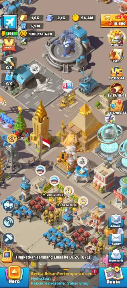 Akun game last war HQ 30