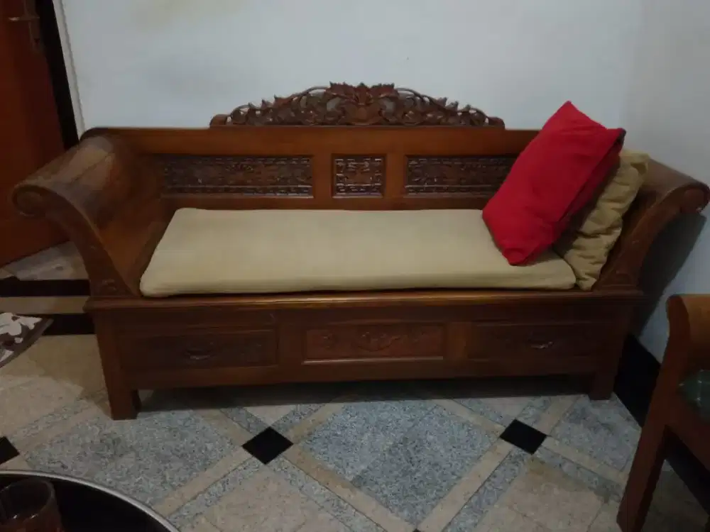 Kursi jati santai kayu tu