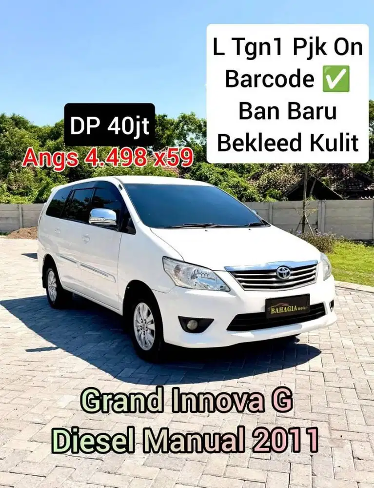 Kijang Innova G Diesel Solar Putih Manual 2011 pmk 2012 MT V AT Matic
