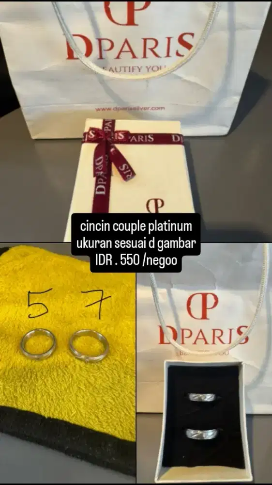 cincin couple titanium TDK ada nama