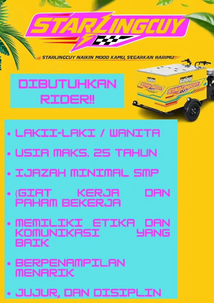 Dicari Rider kopi keliling!!