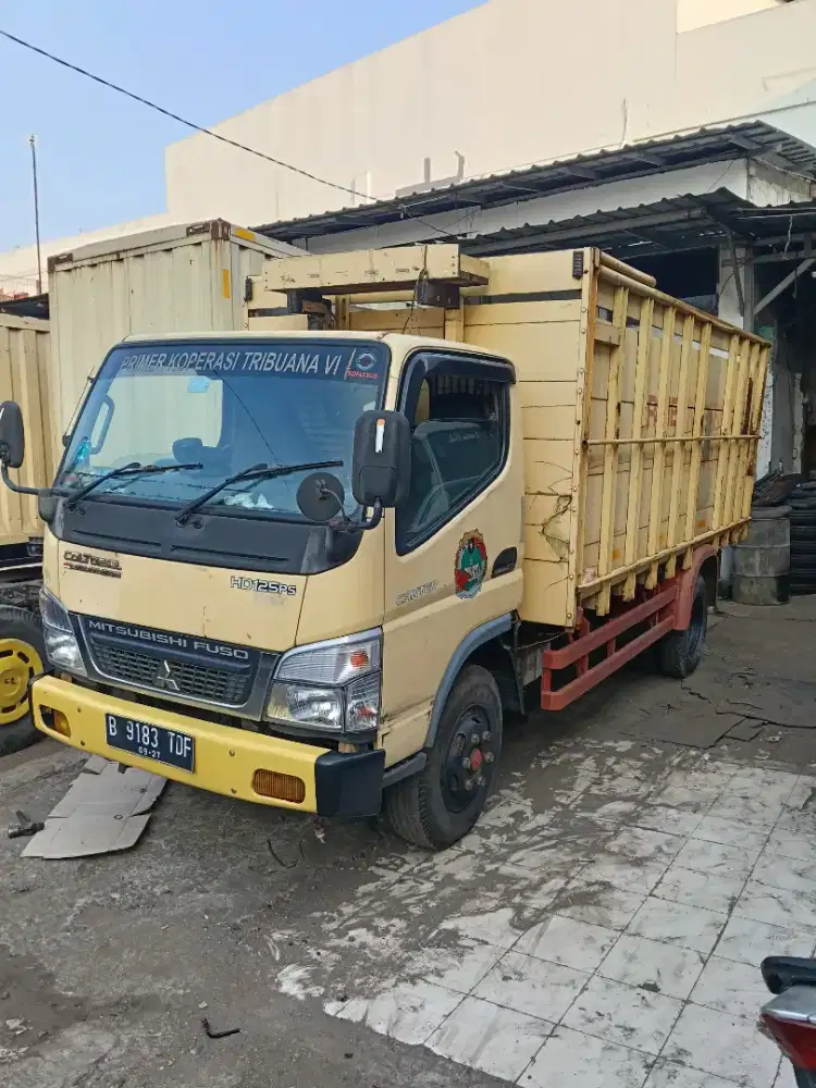 Mitsubishi Colt diesel canter FE74HDV ps125 double bak kayu 2017
