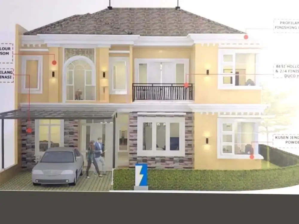 Rumah hoek 2lt 14x17 237m Type 5KT Cluster La seine JGC Jakarta Garden City