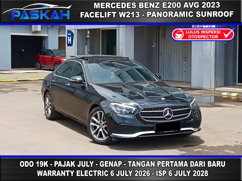 Bunga=4% GENAP ODO=19K TAX=JULY E200 AVANTGARDE 2023 e 200 AVG 2023