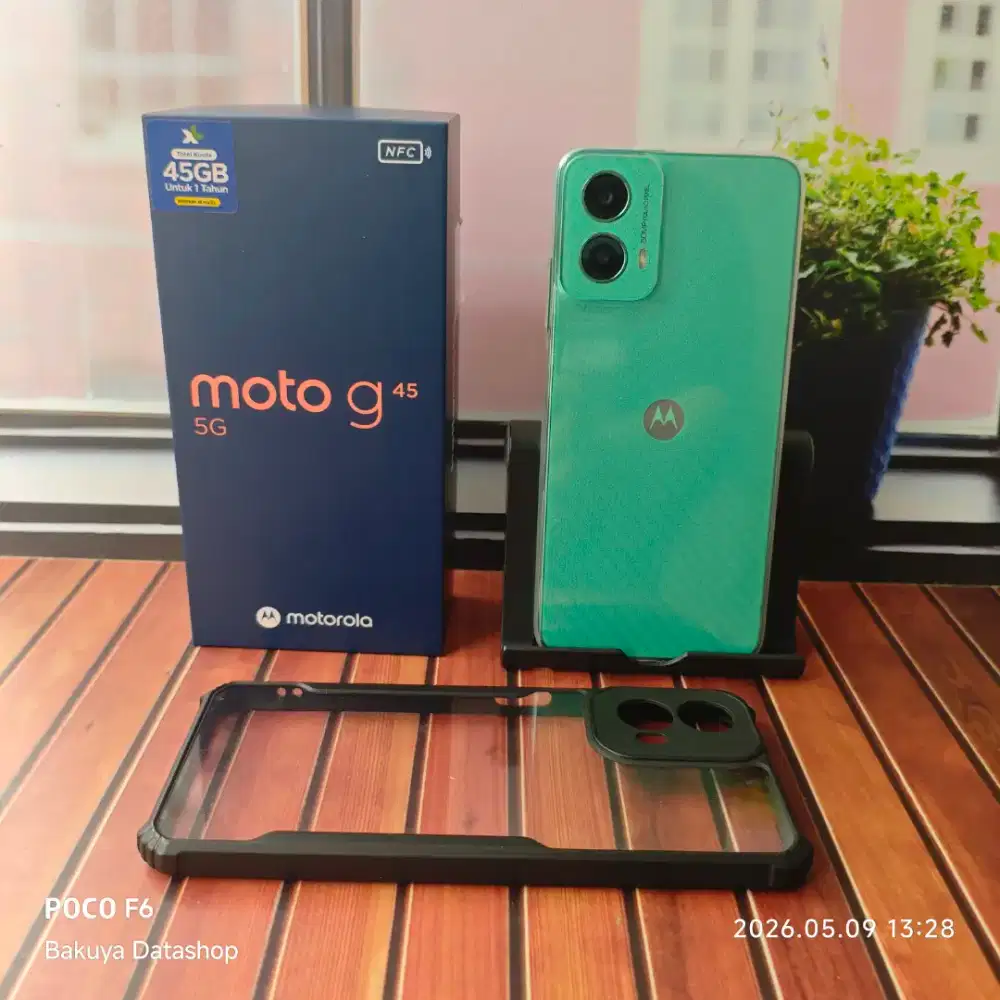 Handphone Motorola G45 5G 8/256 Green Second Mulus Like New Siap Pakai