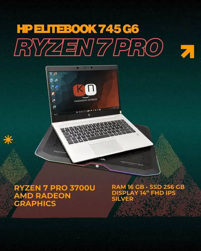 Hp Elitebook 745 G6 Ryzen 7 Pro 3700U RAM 16GB 256GB Layar 14inch