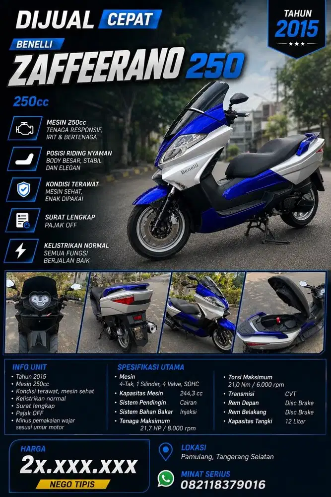 BENELLI MATIC ZAFFERANO EFI 250cc