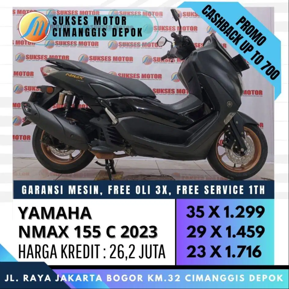 DP 700 NMAX 155 CON 2023 CASH KREDIT CICILAN RINGAN SPAYLATTER 0%