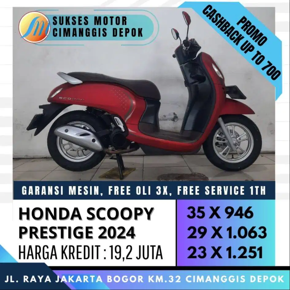 SSCOOPY PRESTIGE 2024 KREDIT DP 800 CICILAN RINGAN [SUKSES MOTOR]