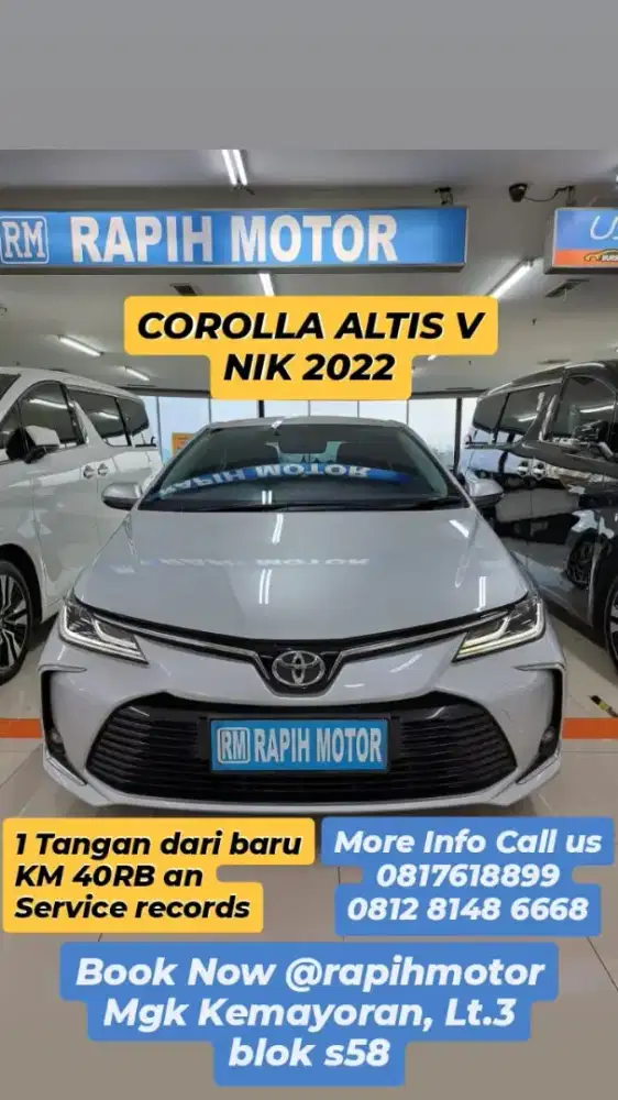 ALTIS V 2022 1tangan Silver LowKm