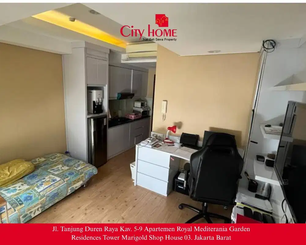 Sewa Apartemen 1 BR Furnished Royal Mediterania Garden Residences