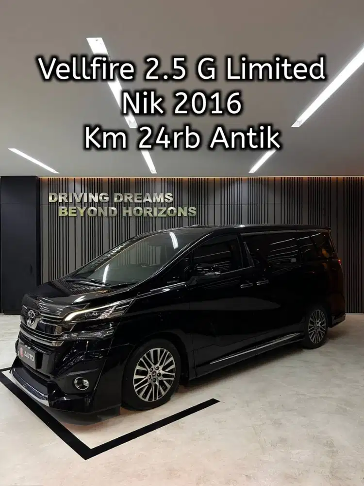 Toyota Vellfire 2.5 G ATPM 2016 Limited Hitam Km24rb B817FAN