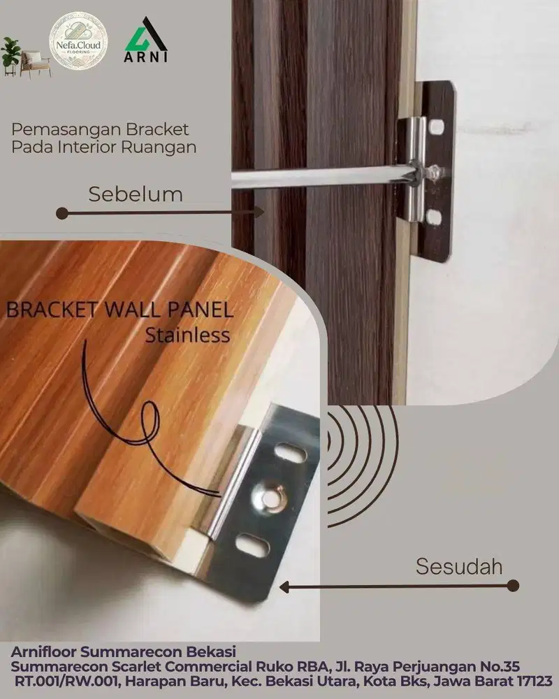 Bracket Wallpanel | Bracket Satuan Harga Murah - Perekat Wallpanel
