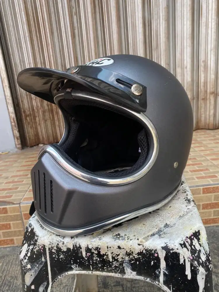 Helm KHC Fullface Cakil Dof gray, kondisi mulus, no minus