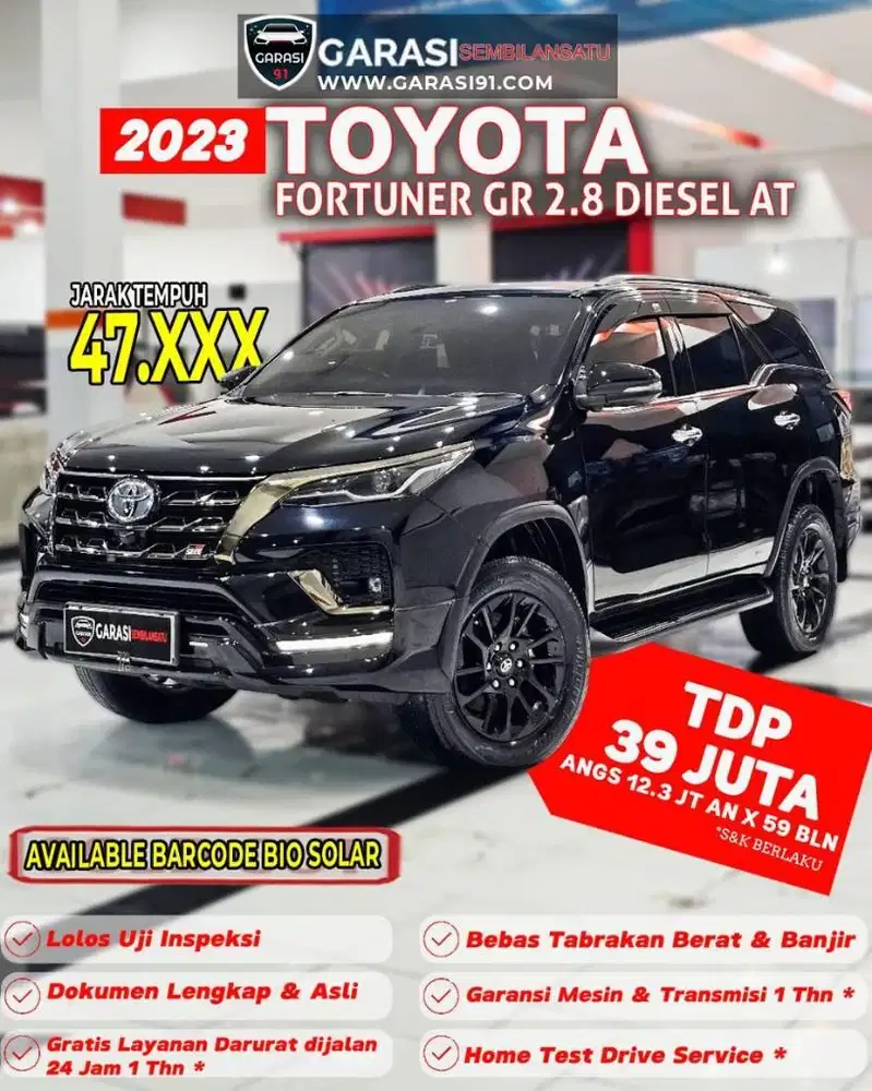 ‼️TDP 39 JT‼️TOYOTA FORTUNER 2.8 GR DIESEL AT 2023