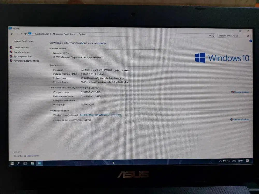 Laptop Asus type X451C