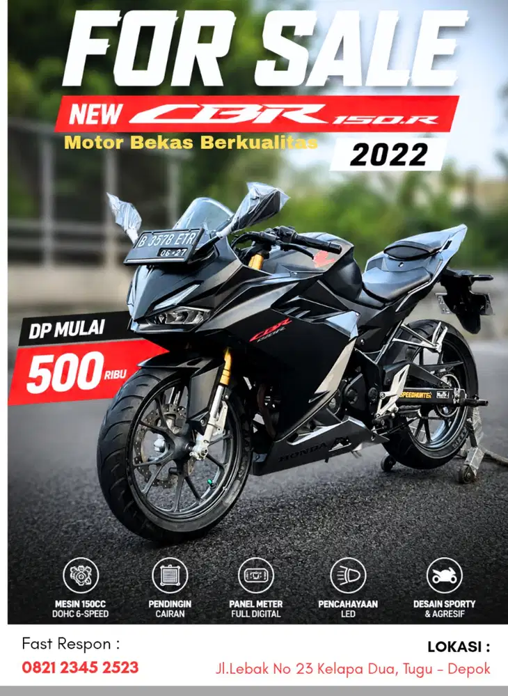 [DP CUMA 500] Cash/Kredit NEW CBR 150 R 2022 Barang Bagus
