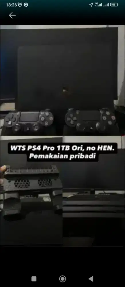 Ps 4 Pro 1 TB Ori