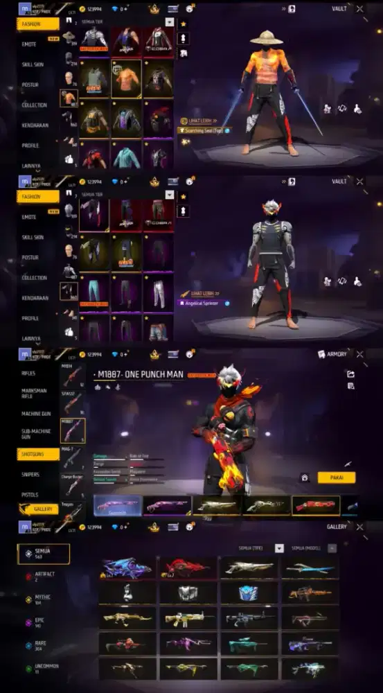 Akun free fire gagah