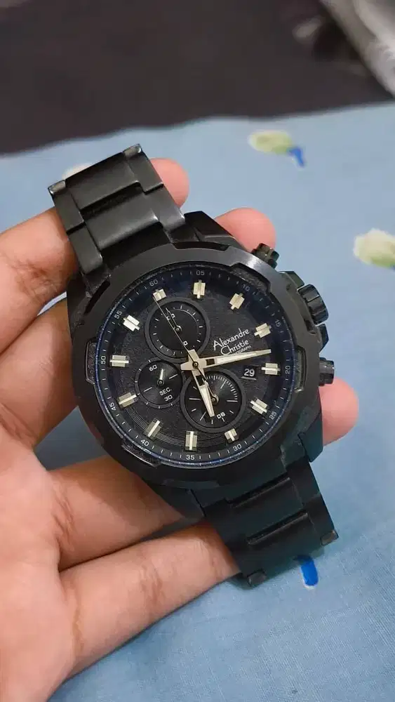 Jam Alexander Christie Chronograph Black (AC 6523 MC)