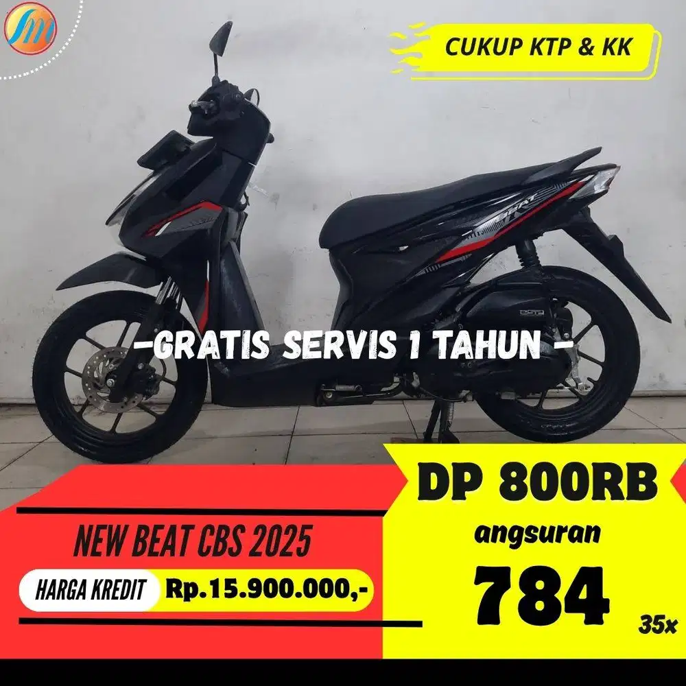 PROMO HONDA NEW BEAT CBS 2025 SEKEN DP HANYA 800RB ANGSURAN RINGAN
