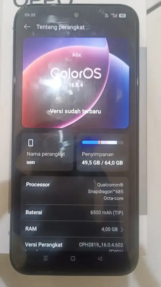 Oppo a6x 4/64gb