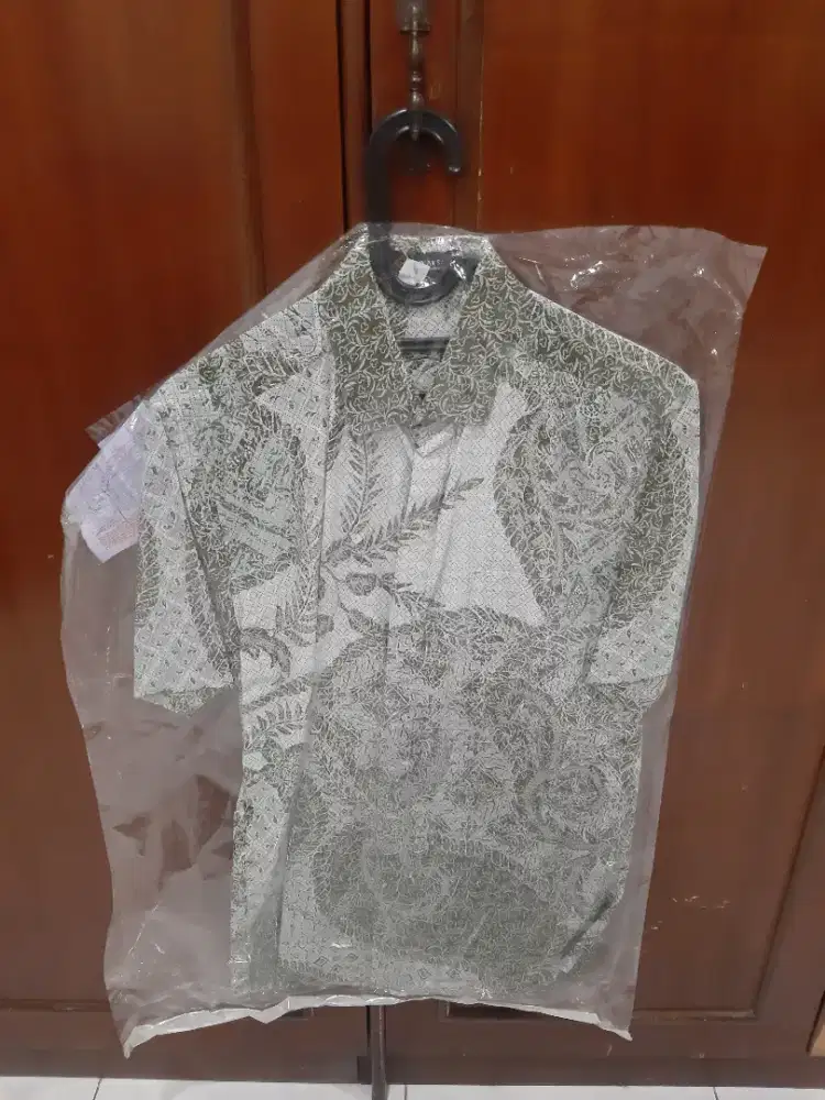 Kemeja Batik SAGE GREEN Size L Perfect Condition