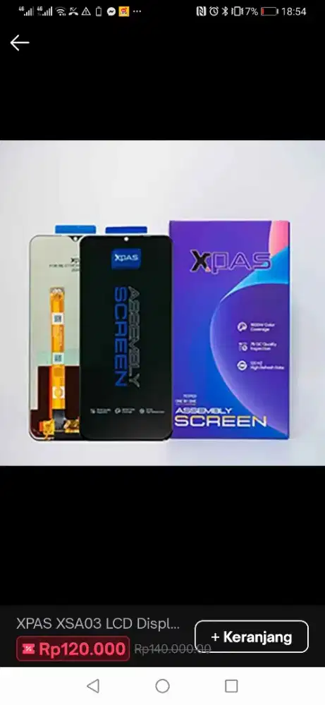 LCD VIVO Y20 merk xpass masih baru