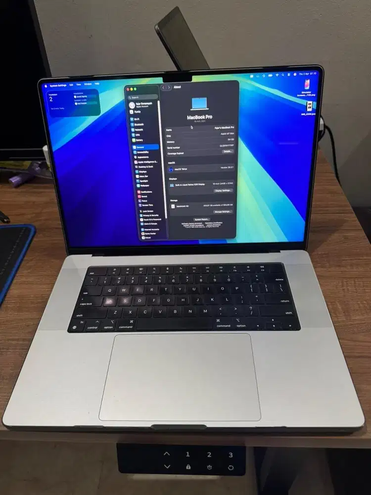 Macbook Pro 16 M1 Max Ram 64GB SSD 1TB