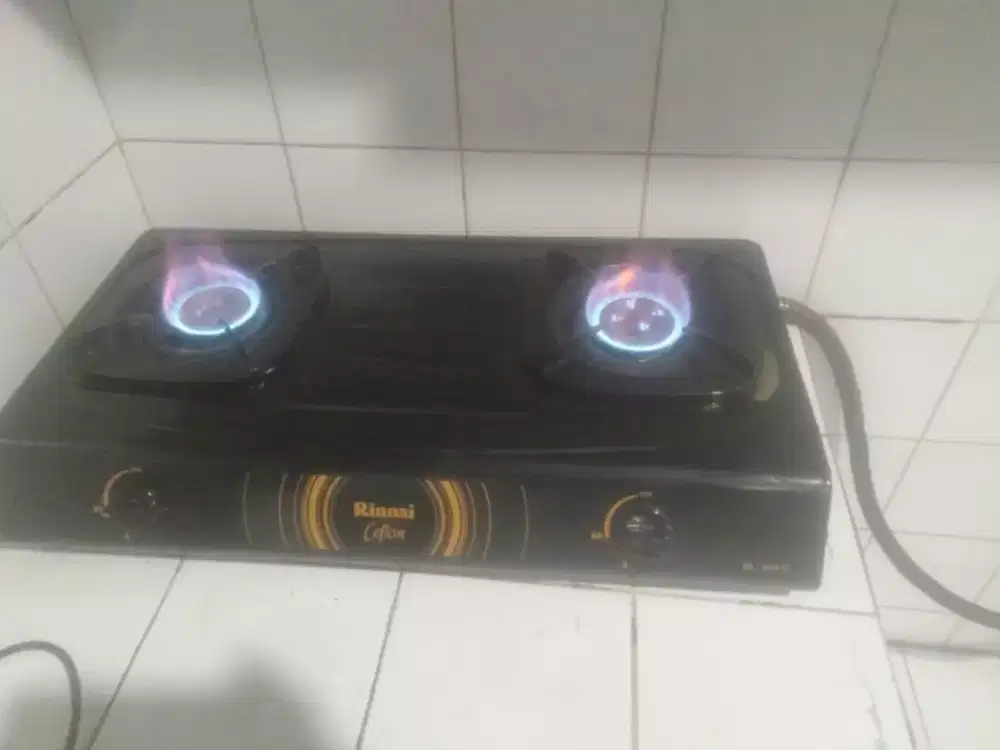 Kompor rinai 2 tungku + sleng regulator