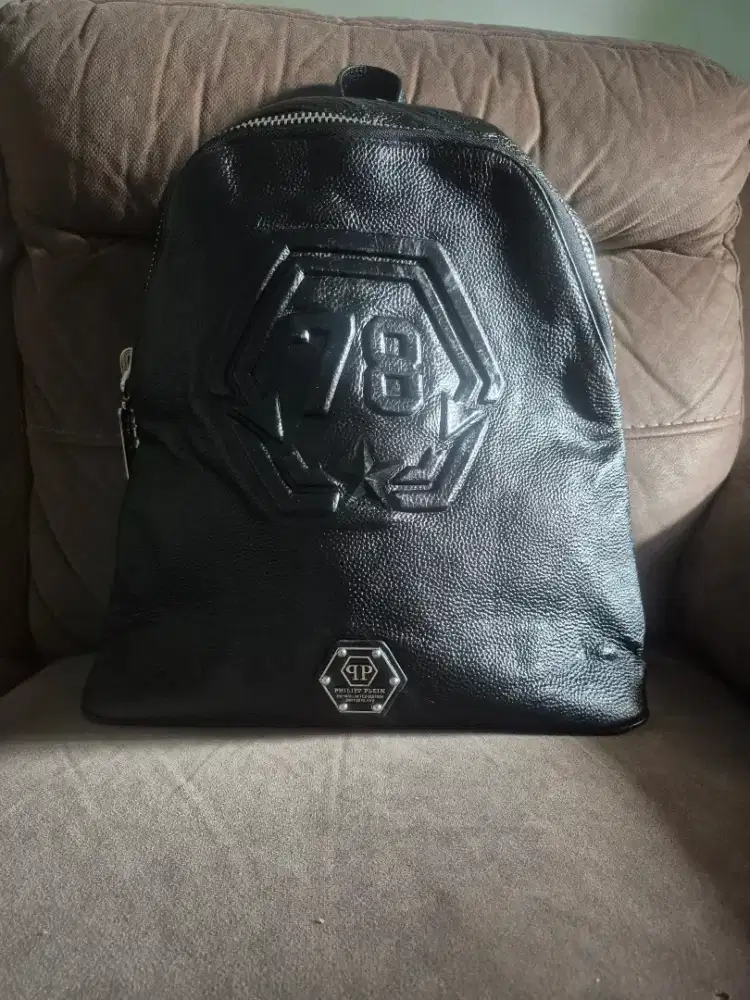 Philipp plein backpack / ransel otentik..like new..genuine leather