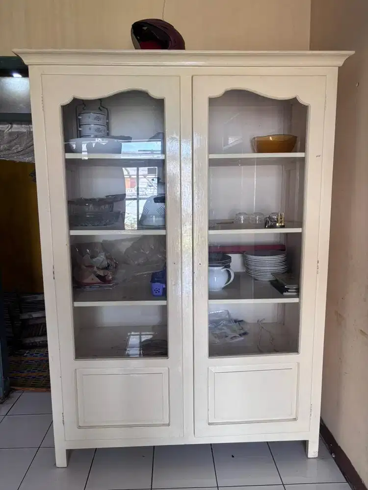 LEMARI JATI 2 PINTU