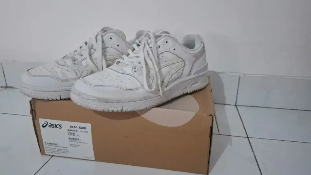 Sepatu Asics ex89 white Sneakers Putih size 43 fullset box