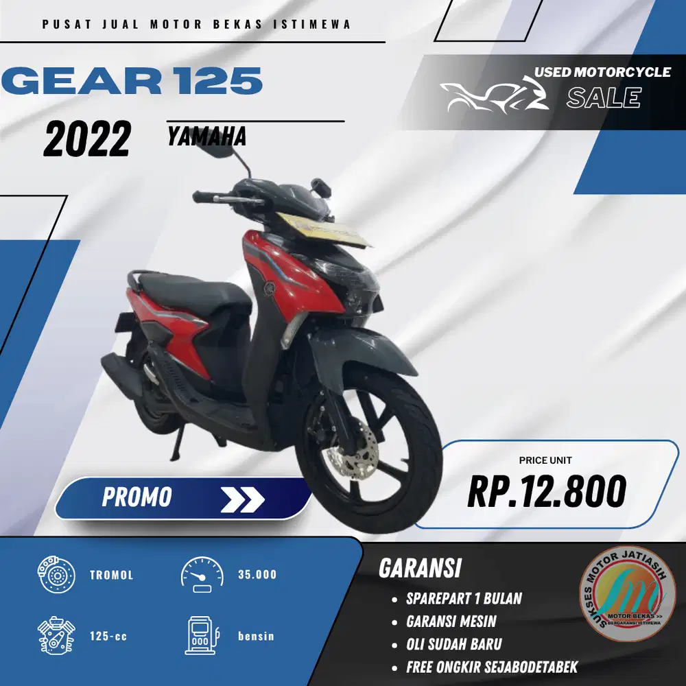 YAMAHA GEAR 125 2022  HARGA TERMURAH(SUKSESMOTOR)