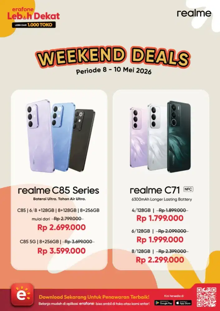 Cash, credit Realme 16 5G tanpa dp
