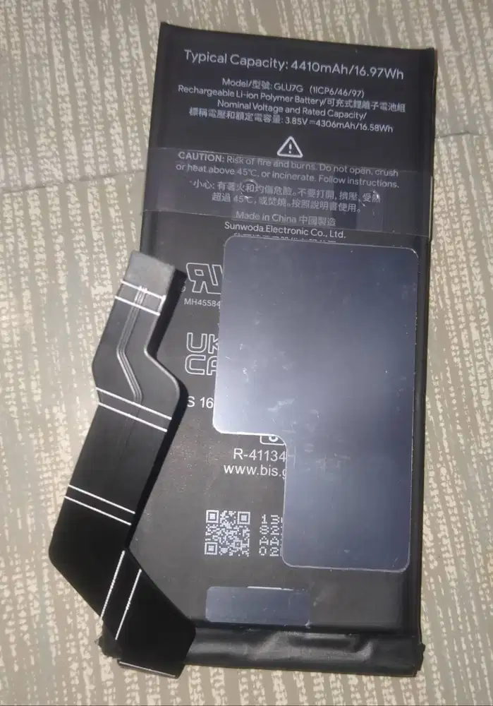 Baterai Original Google Pixel 6 Pro GLU7G 4410mAh Copotan
