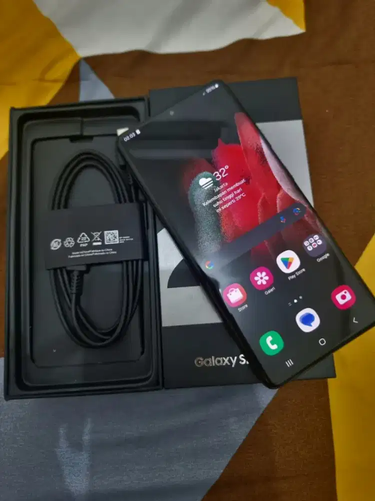 samsung s21 ultra, ram 12/256 Gb, fullset ori sein mulus nominus