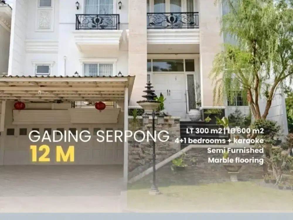 Dijual Rumah Mewah 3 Lantai Semi Furnished Cluster Aristoteles Gading Serpong